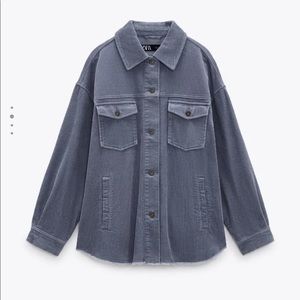 ZARA Blue Corduroy Shirt